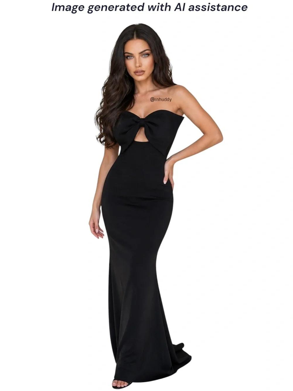 Lulus | Dresses | Nwt Lulus S Black Strapless Mermaid Bow Maxi Dress